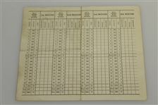 1945 Big Four War Bond Golf Tournament Scorecard from Oakmont CC - Nelson, Snead, Sarazen, & McSpaden