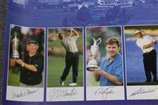Multi-Signed 10th Dubai Desert Classic Poster - Seve, Faldo, Westwood, & others JSA ALOA