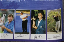 Multi-Signed 10th Dubai Desert Classic Poster - Seve, Faldo, Westwood, & others JSA ALOA