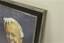 Arnold Palmer Ltd Ed 14/25 Artists Proof Canvas Portrait Painting by Bill Waugh