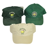 Masters Tournament Green & Khaki Slouch Hats - 2004 & 2005