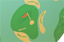Vintage Swank Double-Sided Dartboard Golf Game