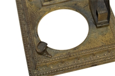 'The Art Metal Wks.' Golf Themed Cast Iron Desk Inkwell 