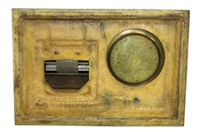 'The Art Metal Wks.' Golf Themed Cast Iron Desk Inkwell 