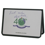 Errie Ball Signed Butler National 40th Anniversary Scorecard JSA ALOA