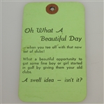 1953 Masters Tournament Third Round Badge #2104 - Ben Hogan Winner