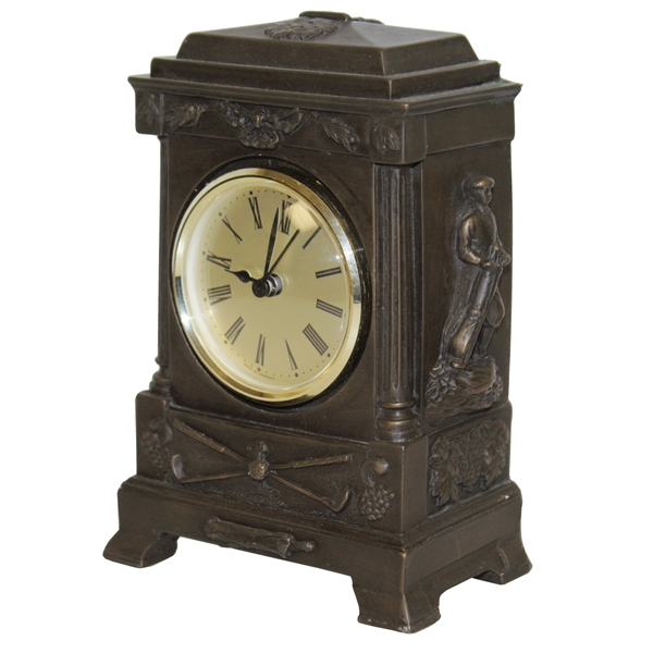 Classic Royal Tara Golf Themed Carriage Clock by Artist Rick Lewis - Works