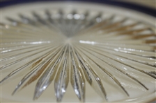 Golf Theme Glass Sunburst Decorative Plate w/ Silver Trim - Vintage
