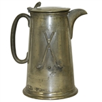 Sheffield England Pewter Pitcher w/ Crossed Clubs & Golf Ball