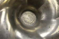 Pewter Swirl Dish / Tray w/ Woman Golfer in Post Swing Pose