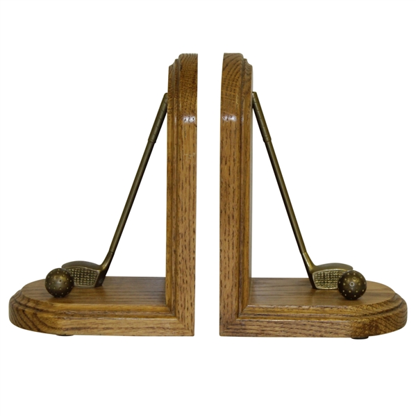 Classic Wooden Club & Ball Bookends