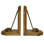 Classic Wooden Club & Ball Bookends