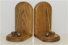 Classic Wooden Club & Ball Bookends