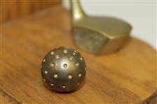 Classic Wooden Club & Ball Bookends