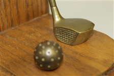 Classic Wooden Club & Ball Bookends
