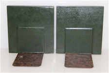 Pair of Bookends with Golf Clubs & Balls Design