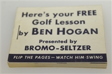 1950's Ben Hogan 'Here's Your Free Golf Lesson' Magic-Eye Movie Flip Book - Excellent Condition