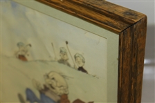 Original Cartoon Watercolor Humorous Golf Cartoon - 5 Frames in Total