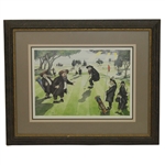 The Perfect Putt Ltd Ed 170/300 Lithograph Signed by Artist Martin Holt