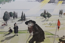 'The Perfect Putt' Ltd Ed 170/300 Lithograph Signed by Artist Martin Holt