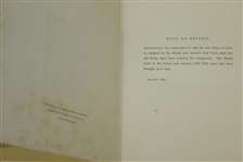 1899 Book 'Golf: A Royal and Ancient Game' Edited by Robert Clark