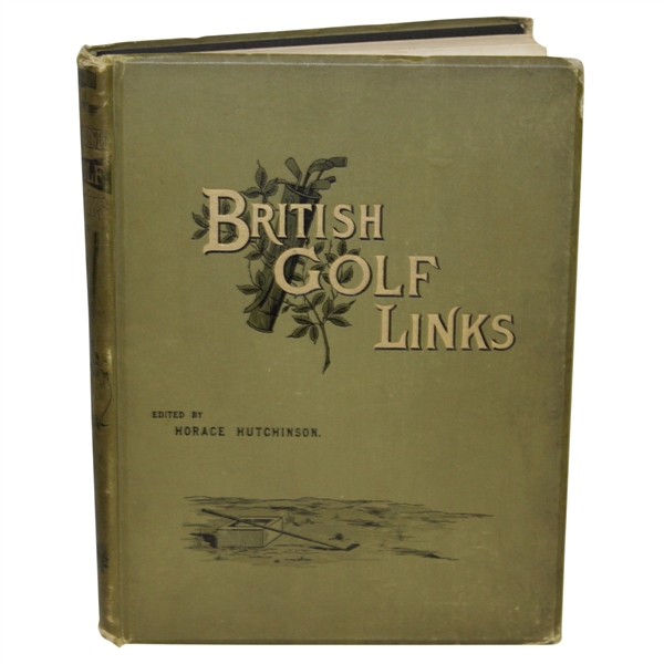 1897 1st Edition British Golf Links Book by Horace Hutchinson - Very Good Condition