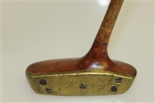 Heavy Brass Faced Center Shafted Putter - Unmarked