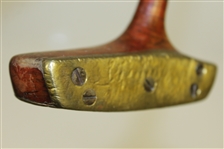 Heavy Brass Faced Center Shafted Putter - Unmarked