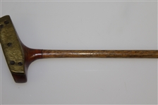 Heavy Brass Faced Center Shafted Putter - Unmarked