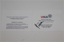 Angel Cabrera Signed 2007 US Open at Oakmont Flag and Official Scorecard JSA ALOA