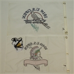 Retief Goosen Signed 2001 & 2004 US Open Embroidered Flags & Credentials JSA ALOA 