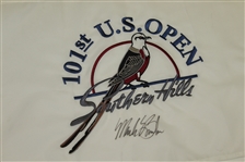 David Duval & Marks Brooks Signed Flags - Kapalua & Embroidered 2001 US Open JSA ALOA