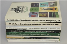 1980 - 1989 US Open Program Grouping - Victories of Nicklaus, Watson, Floyd Etc. 