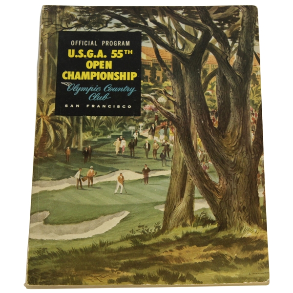 1955 US Open at Olympic CC Program - Fleck Beats Hogan