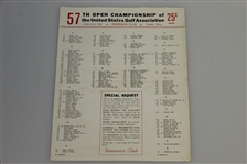 1957 US Open at Inverness Club Program w/ Insert - Dick Mayer Winner 
