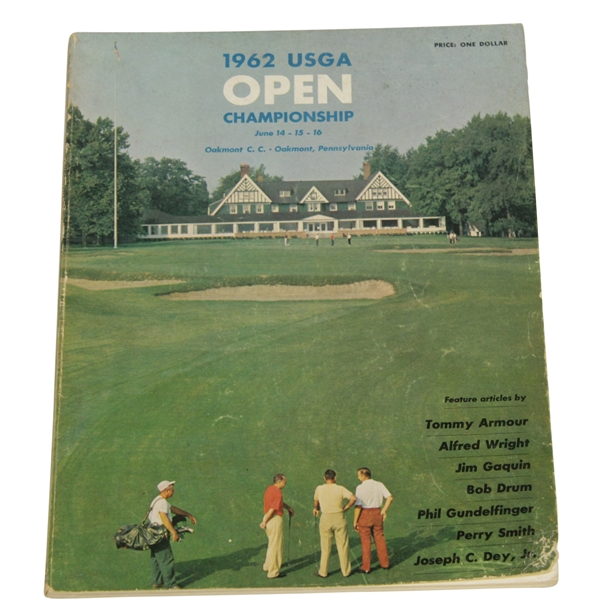 1962 US Open at Oakmont Country Club Program - Jack Nicklaus First PGA Win