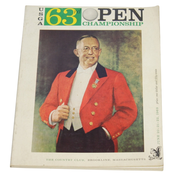 1963 US Open at The Country Club Program - Julius Boros Winner
