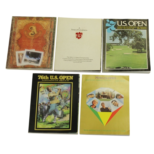 1975, 1976, 1977, 1978 & 1979 US Open Programs - Graham, Pate, Green, North & Irwin Wins