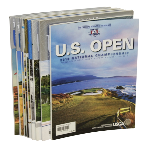 2010 - 2017 US Open Programs Grouping - Spieth, Mcilroy & Koepka 