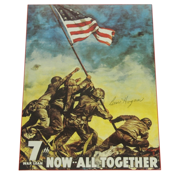 Ben Hogan Signed World War II Recruitment Depiction JSA ALOA