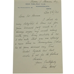 Alex (Sandy) Herd Signed Handwritten Letter - 1902 Open Champ JSA Full Letter #X77095