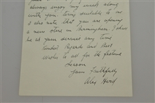 Alex (Sandy) Herd Signed Handwritten Letter - 1902 Open Champ JSA Full Letter #X77095