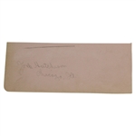Jock Hutchison Signature w/ Chicago, IL Inscription JSA Full Letter #X75251