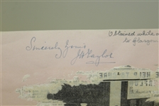 J.H. Taylor Signature Dated 1925 - Partial Article/Photo Page JSA ALOA