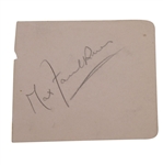 Max Faulkner Signed Album Page - 1951 Open Championship Winner JSA ALOA