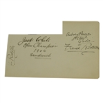 Jack White (1904 Open Champ), Aubrey Boomer, and Fred Robson Signed Page JSA ALOA