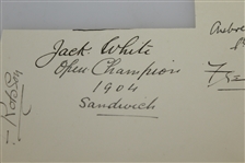 Jack White (1904 Open Champ), Aubrey Boomer, and Fred Robson Signed Page JSA ALOA