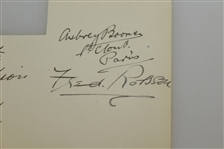 Jack White (1904 Open Champ), Aubrey Boomer, and Fred Robson Signed Page JSA ALOA
