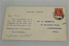 Reginald A. Whitcombe Signed Card - 1938 Open Winner & 1935 Ryder Cupper JSA ALOA