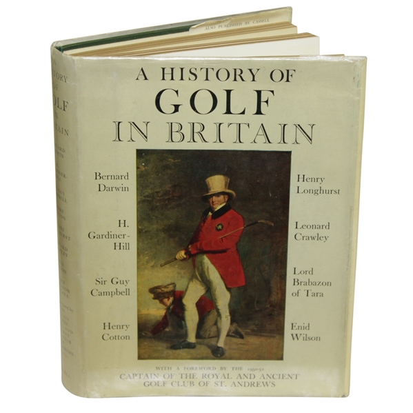 Signed A History of Golf Britain 1st Ed. - Sarazen, Locke, Cotton, Darwin, Padgham etc. JSA ALOA